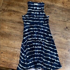 Athleta Blue and White Midi Dress